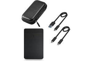 ezekers Portable 500GB External Hard Drive HDD with Bag – USB C & USB 3.0 for PC, Mac, Playstation, Andriod with USB C and Iphone 15 /16, TV, Xbox and Wii U - Dual Connector - Ultra Fast (500GB)