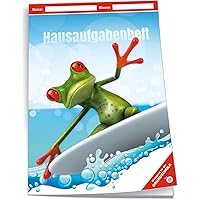 Trötsch Verlag 201939N - Hausaufgabenheft DIN A5 für die Grundschule, Frosch, 96 Seiten, mit extra starkem…