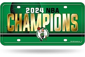 'Rico Industries NBA Basketball NBA Champions Metal Auto Tag 6'' x 12'' - Great for Truck/Car/SUV'