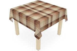 AKAKUS Table Cloth Wipeable Tablecloth PVC Plastic Wipe Clean Waterproof Square Table Cover Protector for Kitchen Picnic Outdoor Indoor (A750, 137x137.cm (54"x54" inch))
