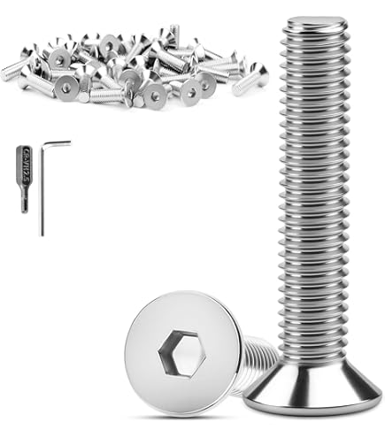 Drenky 10 stuks M6x30 Torx schroeven met verzonken kop 304 roestvrij staal Machineschroeven universele schroef Schroeven met volledige schroefdraad