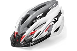 SHINMAX Casco Bici Uomo Donna, Caschi da Corsa, Scooter, MTB, Monopattino, Casco Bici Luce di LED con Visiera Protezione di Sicurezza, Taglia Regolabile