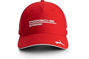 PUMA Porsche Motorsport Casquette d'équipe avec visière incurvée et Logos Porsche Motorsport et Sponsors, y Compris Un Logo sur la visière