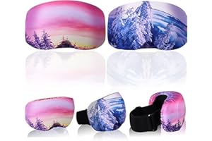 LUYANFX 2 Pièces de Housse de Lunettes de Ski/Snowboard, Housse en Microfibre pour Protection des Lentilles, Anti-Rayures et Poussière pour le Voyage et Après-Ski