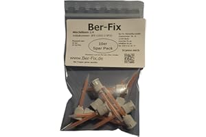 Ber-Fix Lot de 10 mitigeur statique pour colle 2K 4:1 - Tube mélangeur 2K compatible avec Loctite 3090 4070 UHU Turbo FiX Ber-Fix 2K Gel