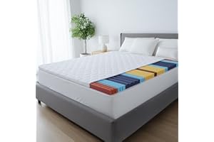 ‎BEST WOOL Matratzentopper 200x200 cm Matratzen Topper 5-Zonen-Massage Ergo+ Hypoallergen Waschbarer Bezug - Ergonomischer Komfort für Sanftes Schlafen ohne Rückenschmerzen