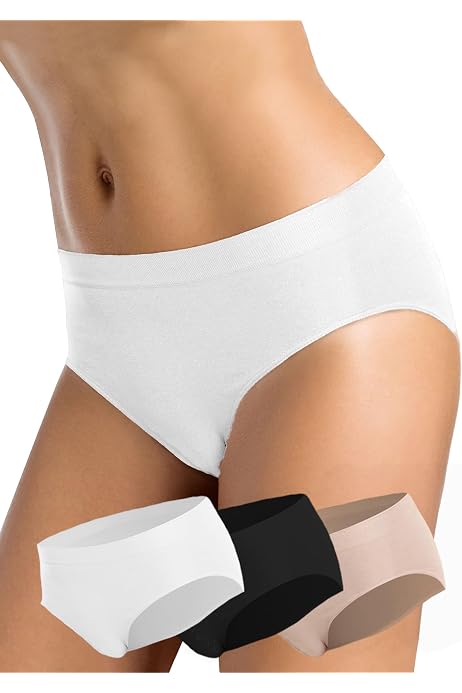 Panty Hipster Senza Cuciture Invisibili - Confezione Da 1 A 12 Pezzi - Donna, Bianco/nero, Made In Germany