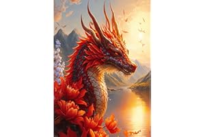 AIRDEA Fox - Kit de pintura de diamante para adultos y niños, 5D redondo, sol, diamante, 30 x 40 cm