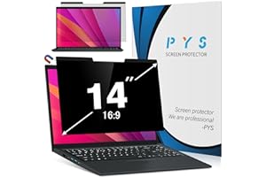 PYS Filtro privacy magnetico per laptop da 14 pollici 16:9, schermo privacy per monitor del computer, filtro anti-riflesso per la luce blu, schermo privacy rimovibile per Lenovo, HP, Dell
