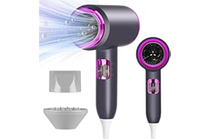 Tivifore Sèche Cheveux, 2400W Séchoir Cheveux, Séchage Rapide, Seche cheveux Ionique, Protection contre la surchauffe, 3 Températures/2 Vitesses, Diffuseur cheveux bouclés