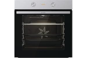 Gorenje BO 6717 E03X Einbau-Backofen / 77 Liter / Heißluft / ExtraSteam / GentleClose & Open / EcoClean / AirFry / PerfectGrill / PizzaMode / ChildLock / Versenkbare Knebel / Inox-Look
