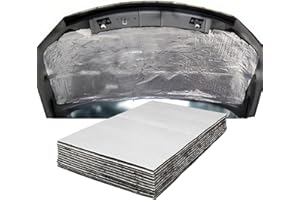 ybaymy 19.37sq.FT 10mm Van Sound Proofing Mat, 12x20inch 12Pcs Car Sound Deadening Mat, Heat Shield Sound Proofing Panels for Van Car Campervan Hood Ceiling Door, Self Adhesive Van Insulation