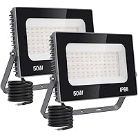 Olafus LED Strahler Außen 50W, 2 X LED Fluter 5500LM 5000K LED Scheinwerfer 230V, Kaltweiß IP66 Wasserfest…
