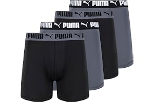 PUMA Men 4 Pack Active Stretch Boxer Briefs Boxer Briefs - 82 ريال