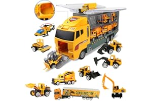 Coolplay Camion Transporteur Voiture Jouet Camion Jouet Petite Voiture Tractopelle Enfant Tracteur Jouet Garcon 3 Ans