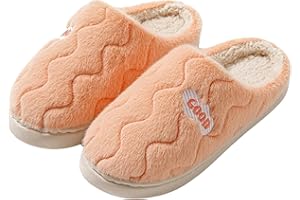 DFSDJEUW Plantar Fasciitis Slippers for Women Couple Leisure Plush Flat Slippers Plush Fashion Ladies Slipper Warm Wide Fit Anti-Slip Orthopedic Shoes Memory Foam Slip-on Indoor