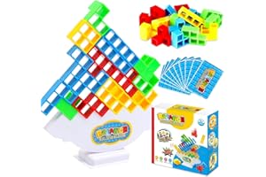 TOPZFL Blocchi di Costruzione Tetris,48 pezzi Blocchi di costruzione russi,Tetra Tower Gioco,Tetra Tower Balance Game,Gioco di Equilibrio di Decompressione,Regali per 3 + Anni Bambini e Adulti