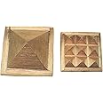 REMEDYWALA Vastu Copper Pyramid with Base 9 Pyramid Plate | South East Vastu Dosha Remedies | Size 3.5CM Approx. Copper Model