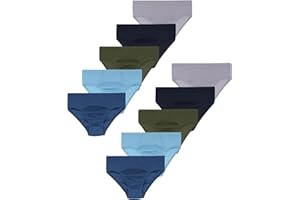 LOREZA ® 10 Slip Bambino in Cotone Ragazzi Biancheria Intimo Mutande 2-15 Anni