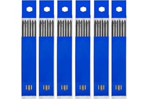 RAMONI 36Pcs Pencil Refills, Pencil Refill, 2.8mm Pencil Refills, Carpenter Pencil Refills, for Architect Construction Joiners Scriber Marking Drawing (Black)