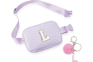 BLONWINER Crossbody Bags for Teenagers, Bum Bag with Cute Letter Chain for Women Friends Sister, Pop Gifts for Birthday and Festival, Personalized Bumbags Purse for Teen Girl (Purple L)