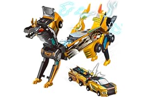 Gonggi Dinosaur Collision Transforming Car, 2 In 1 Collision Deformation Cars, Transformation Car with Crash and Transform Feature Party Gift for Birthday, Christmas