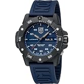 Luminox Erkekler Master Karbon M&uuml;h&uuml;r Mavi/Siyah 45mm Otomatik Analog Dalış İzle, Mavi, Dalış İzle