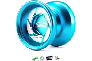 YoYo Factory Shutter Metal Yo Yo – Professional Trick YoYo with Extra Ball Bearing | Unresponsive Magic YoYo Kids, Teens & Adults - Blue