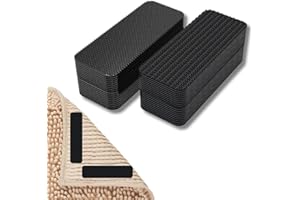 AUCANNIO 24pcs Grippers for Mats on Carpet, Rug Gripper for Carpeted Floor, Washable Reusable Carpet Sticky Grips, Suitable for all Types and Sizes of Carpet(25mm x 10mm)