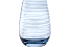 STÖLZLE LAUSITZ Stölzle_Lausitz Verres Twister 465 ML Bleu Gris I Lot de 6 I lavables au Lave-Vaisselle I Haute résistance aux Chocs I Service Universel de Verres à Eau & Verres à jus & Verres à Long Drink
