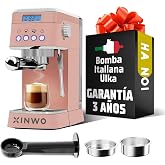 XINWO Hanoi | Espresso Maker 20 Bar 1.2L with ULKA Italian Pump | Integrated Vaporizer and Foamer | Double Filter Holder | 20