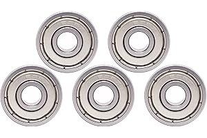 BSSTORE 626-ZZ Rodamientos de bolas 6x19x6mm Doble Blindaje de Metal 626Z Acero Cromado Bolas de Garganta Profunda de Doble Pantalla Radial (5)