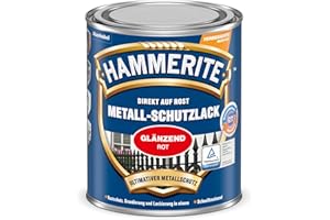 Hammerite Metallschutzlack Glänzend, Rot, 750ml
