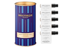 Bibliotheque de Parfum Men’s Bestsellers Discovery Set, Eau de Parfum für Herren, Mini Parfüm Set mit 5 langanhaltenden Nischendüften von holzig-chyprisch und ledrig bis frisch-zitrisch (5x2ml)