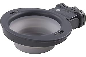 Dexas Collapsible Kennel Bowl Small Light Gray
