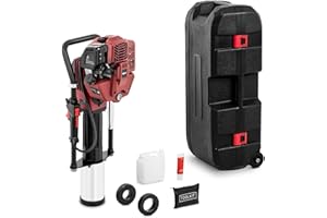 hillvert Clavadora De Estacas Y Postes Con Motor HT-PILOT-1500 (Frecuencia de impacto: 700-1.350 golpes/min, Energía de impacto: 20-55 J, Potencia: 1.500 W)