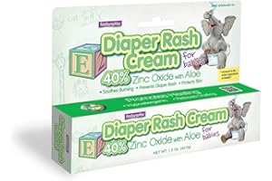 NATUREPLEX Diaper Rash Cream for Babies 40% ZINC Oxide with Aloe for Smooth and Healthy Skin