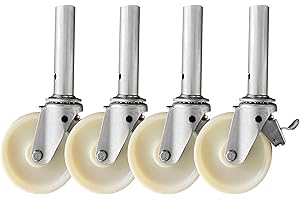 AC STEIGTECHNIK 150 mm Gerüstrollen Set (4 Stück) LAYHER*-kompatibel mit Steckzapfen