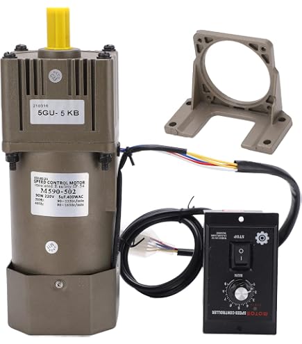 Moto-réducteur AC 220V 40W - Vitesse Réglable 0-90tr/min, Couple 3.86Nm - Avec Contrôleur De Vitesse - Pour Projets DIY