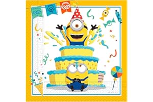 Procos - Folat Minions Napkins 33 x 33 cm - 20 Pieces, 92136P, Multi-Coloured