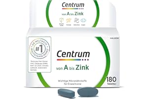 ‎CENTRUM Multivitamin - Centrum Von A bis Zink– Multivitamin Tabletten mit Vitamin A-Z, hochwertiges Nahrungsergänzungsmittel zur täglichen Komplettversorgung- Vitamine, Mineralstoffe, Spurenelemente– 180St.