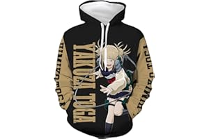 Zhongkaihua My Hero Academia Sweat à capuche à manches longues avec imprimé personnage d'anime MHA Himiko Toga pour enfants et adultes
