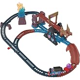 Fisher-Price Thomas &amp; Friends Motorized Train Circuit, Crystal Cave Adventure with Thomas, Rocker Bridge and 2.5m Track for B