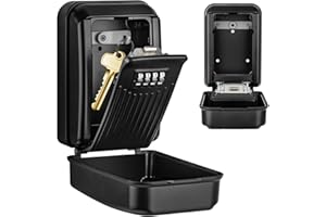 VOBUKE Boite a Clefs Securisee Exterieur, Grande Boitier Cle Murale avec Code 4 Chiffres Boite a Clefs Murale, Étanche à l'eau et à la Rouille Boite à Clé Sécurisée pour Maison Garage Domicile