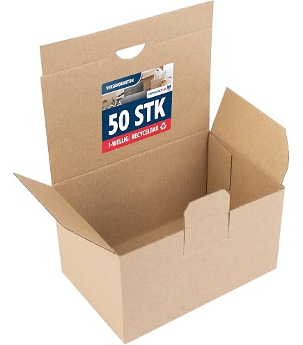 30 Stück Automatikboden-Kartons 195x95x90 Mm – Fix-Aufrichtekarton Mit Selbstklebeverschluss & Aufreißfaden