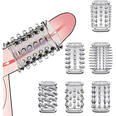 penishülle amazon Up To 81% Off on 6PCS/Set Reusable Penis Sleev main image 1