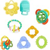 Bright Starts Diş &Ccedil;ıkarma Yardımcısı 8 Par&ccedil;a Hediye Seti, BPA İ&ccedil;ermeyen Bebek Diş Kaşıyıcıları, Soğutmalı Diş &Ccedil;ıkarma Oyuncak