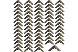 AYVRUOP Protectores de Esquinas de Libros,100 Piezas Retro Protector Esquinas Libro,Esquinas de Libros de Metal Vintage con Efecto Decorativo,Apto para Álbumes Fotos, Libros