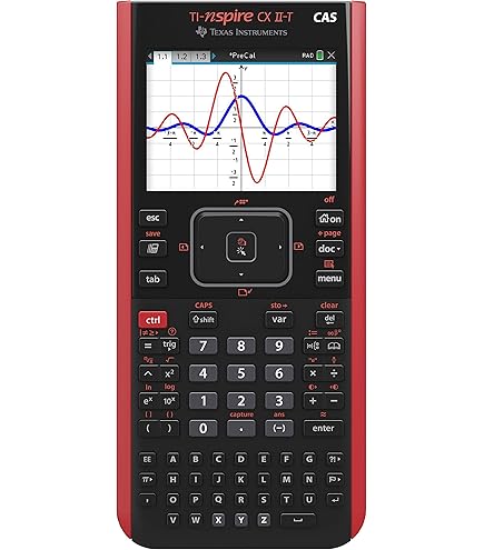 Calcolatrice TI-Nspire CX II-T CAS Con Custodia Protettiva WYNGS | Pacchetto Base Con Garanzia 5 Anni | Per Scuola, Università E Ufficio