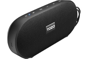 TOZO PA1 Głośnik Bluetooth z dźwiękiem stereo 20 W, 25 godzin odtwarzania, Wodoodporność IPX7 Przenośny głośnik bezprzewodowy z kontrolą trybu EQ APP, Podwójne parowanie dla domu, podróży, czarny
